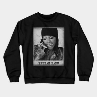 Erykah Badu Distressed Crewneck Sweatshirt